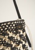Borsa Secchiello Busa in Carta Intrecciata NERO BLACKBEIGE CAMMELLO Donna immagine n. 4