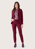 Pantalone Kate in tessuto screp NERO BLACKROSSO SYRAH Donna immagine n. 2