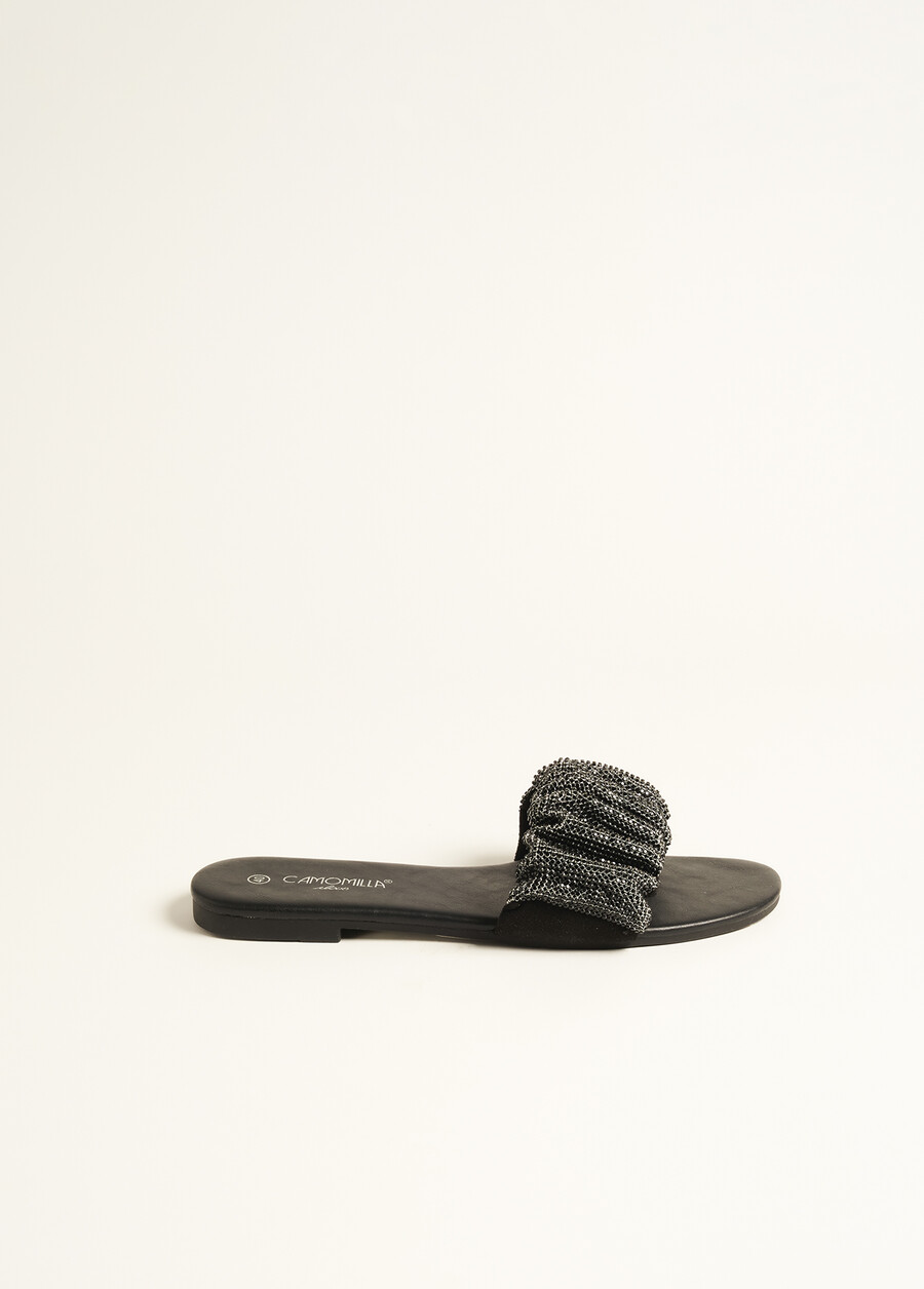 Stars Sandal With Ruffles And Rhinestones NERO BLACK Woman , image number 3