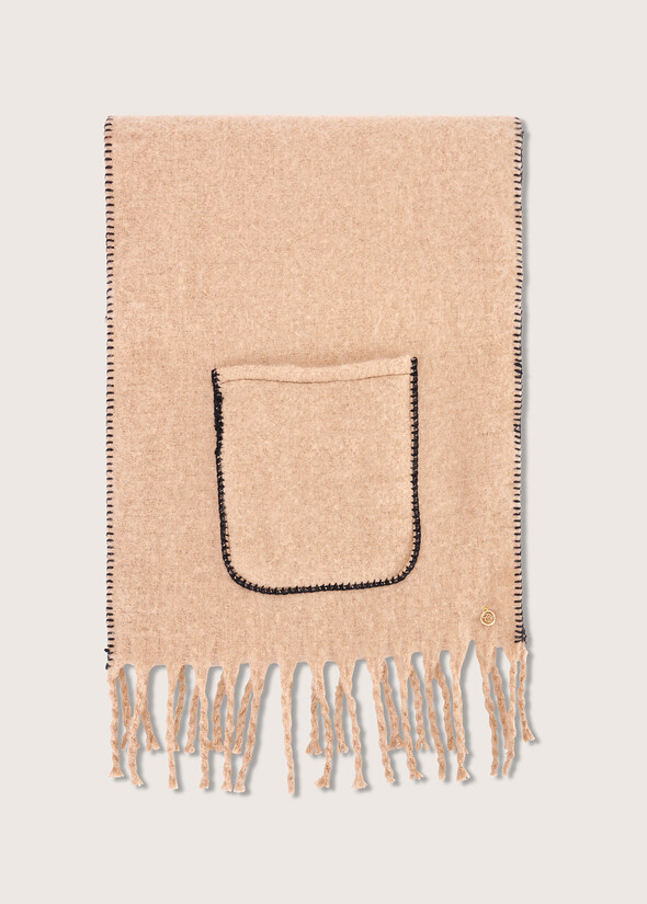 Sciarpa Simonetta con tasca BEIGE CAMMELLO Donna null