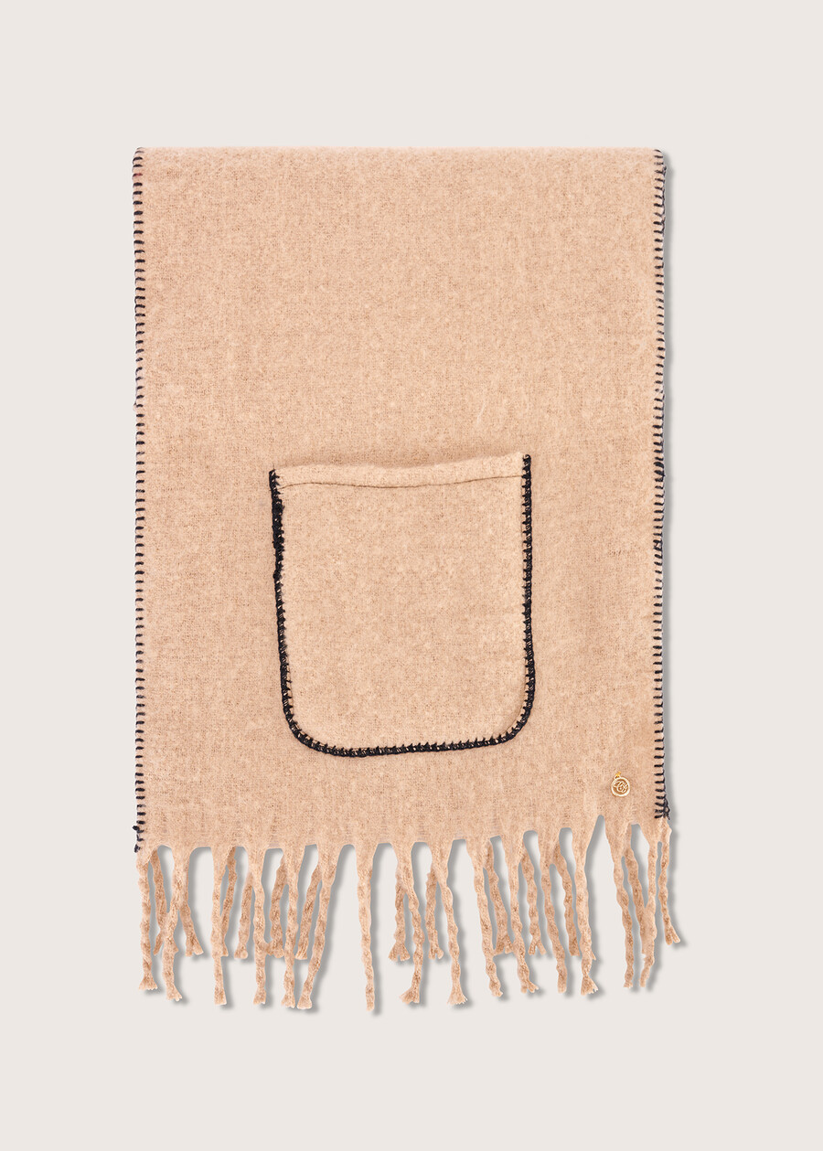 Simonetta scarf with pocket BEIGE CAMMELLO Woman , image number 1