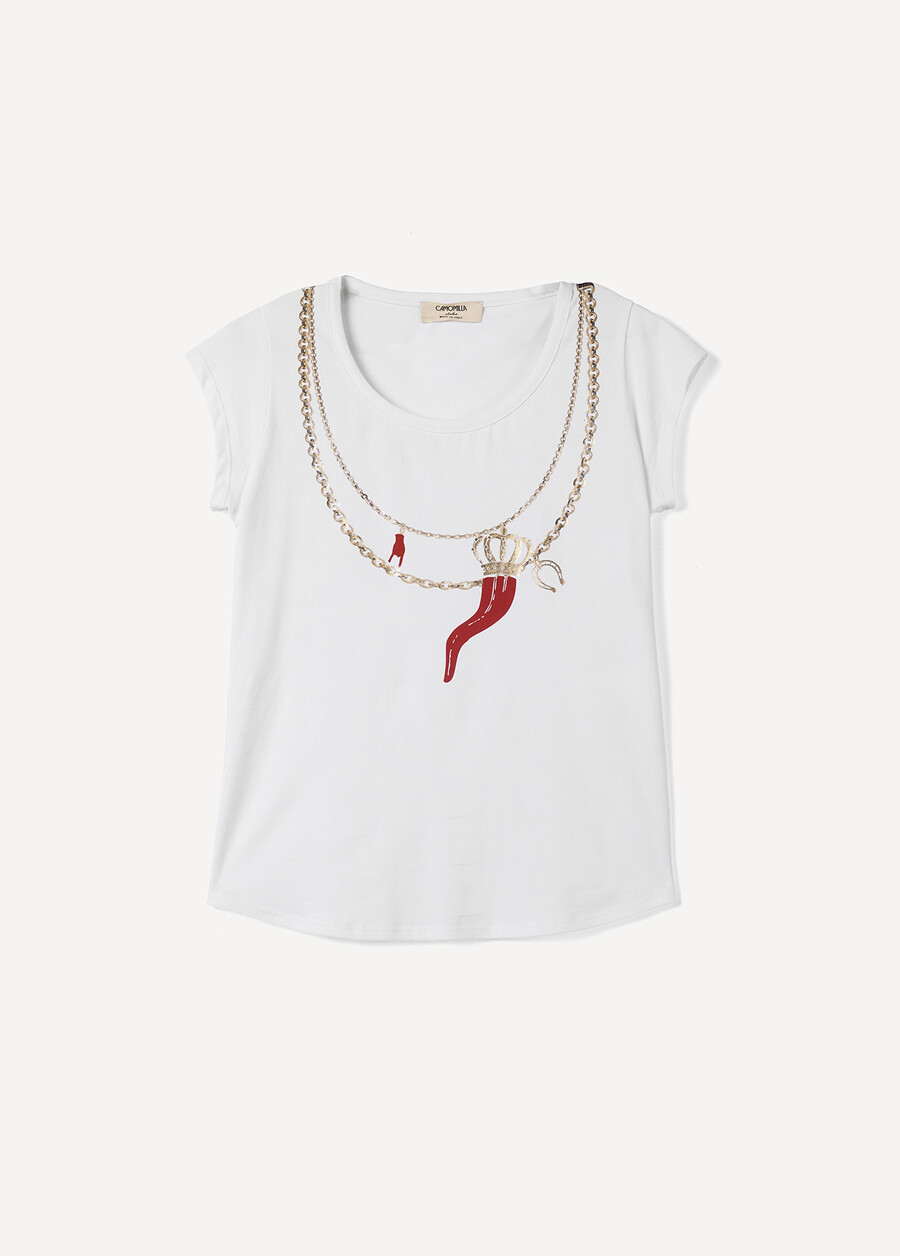 Sunny t-shirt with horn print BIANCO WHITE Woman , image number 4