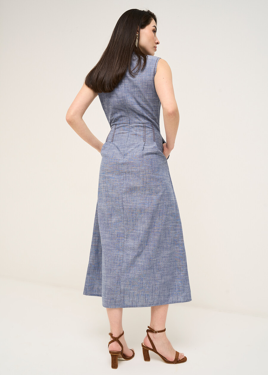 Abito Artemis chambray cotone DENIM Donna , immagine n. 4