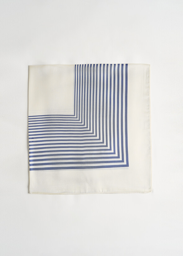 Foulard Silvia con fantasia a righe BEIGE LATTE Donna null