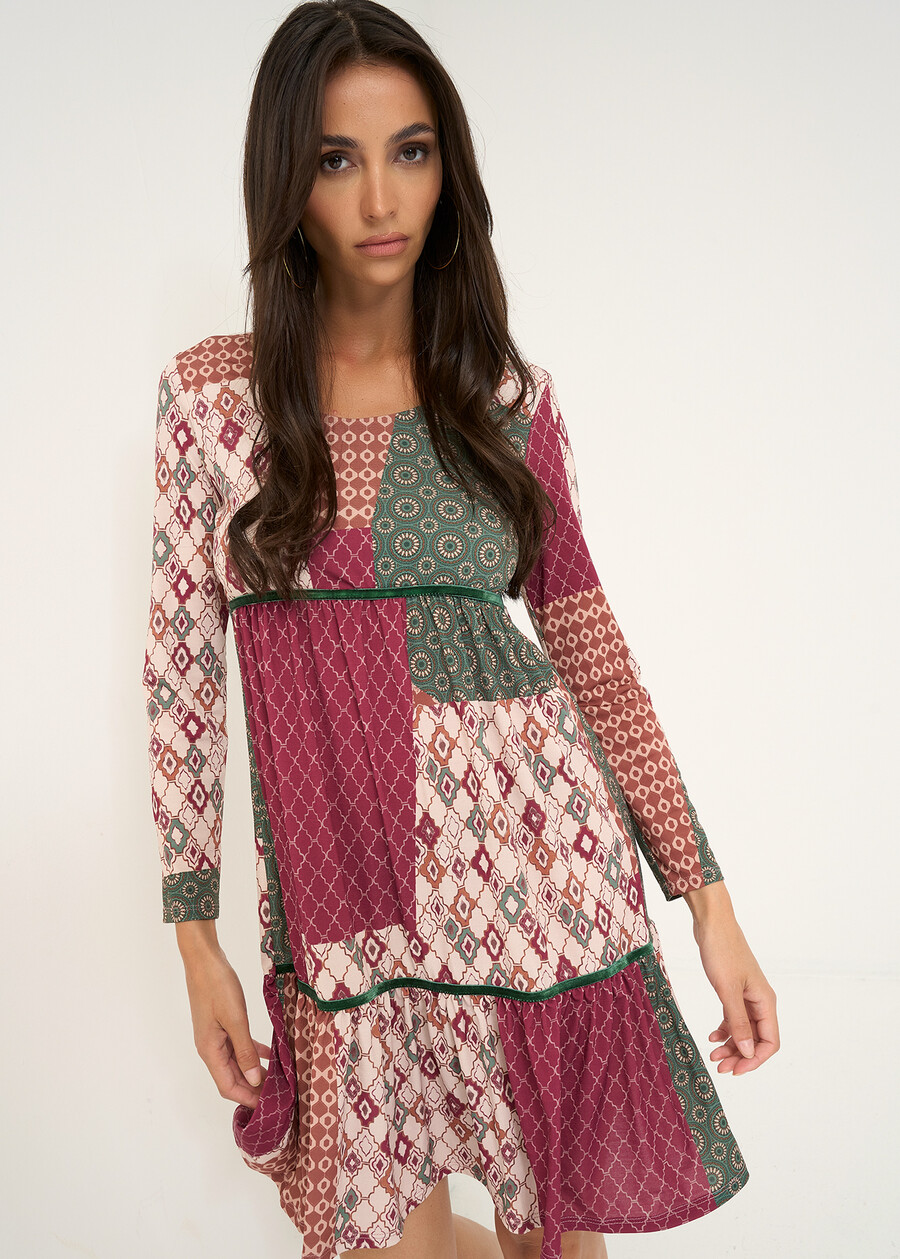 Adam printed jersey dress VERDE Woman , image number 3