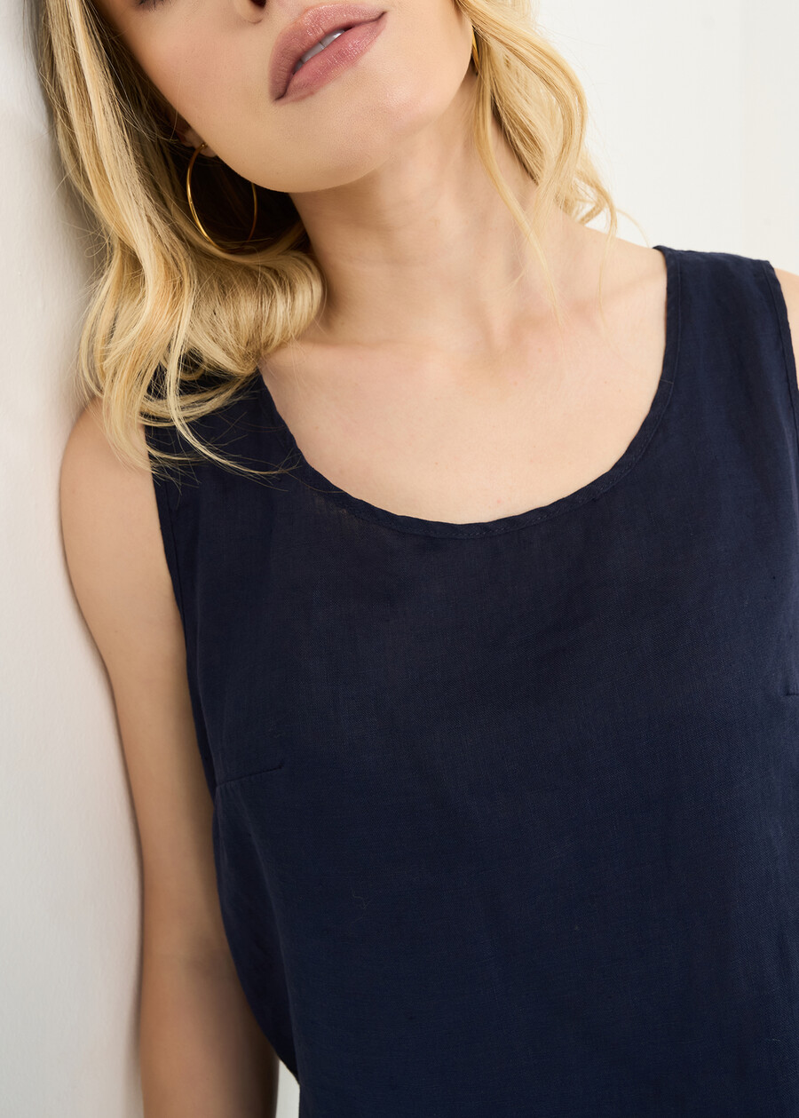 Canotta Titan in lino e cotone VERDEBLUROSA FUCSIABLU Donna , immagine n. 2