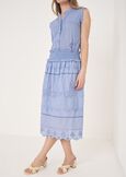 Ginevra 100% Cotton Skirt BIANCO WHITEBLU CELESTE Woman image number 2