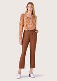 Pantalone Lara in misto lino MARRONE MOKA Donna immagine n. 1