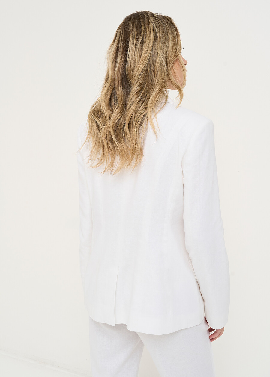 Giacca Gennifer in misto lino ROSABIANCO WHITE Donna , immagine n. 4