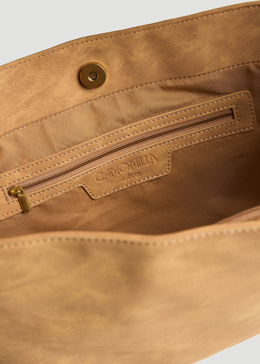 Maxi sacca Barnie effetto nabuk ARANCIONE Donna , immagine n. 4