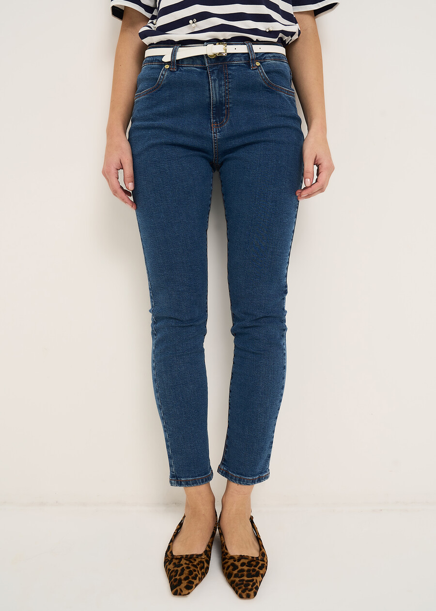 Denim Kate 5 tasche gamba slim DENIM DARK DENIMDENIM MEDIUM DENIM Donna , immagine n. 2