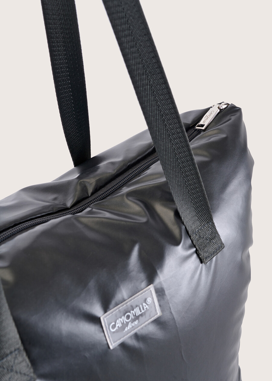 Bamori nylon shopping bag GRIGIO GUN METALBLU LAGUNABLUE COLONIALMARRONE BRONZE Woman , image number 3
