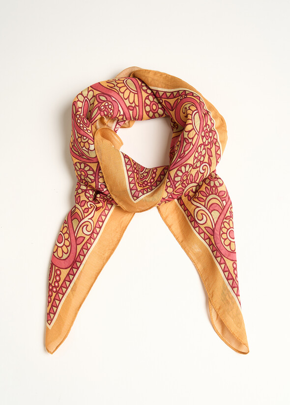 Foulard Sasha con stampa cashmere ROSSO BORDEAUX Donna null