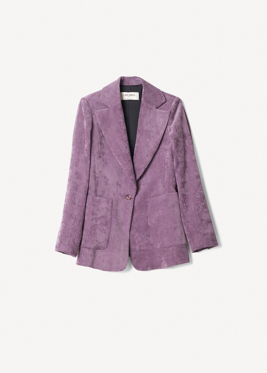 Giacca Giuliet in velluto GRIGIO CENEREVIOLA PURPLE Donna , immagine n. 5