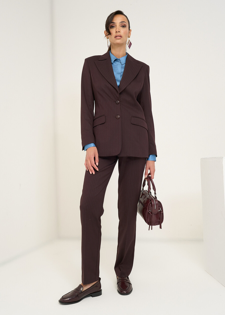 Blazer Ghea fantasia stripes MARRONE MOKA Donna , immagine n. 5