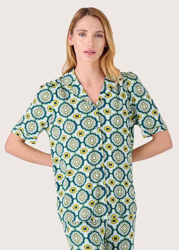 Siry patterned t-shirt BLU MAJO Woman null