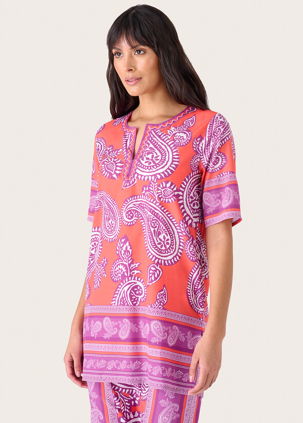 Kurta Cadyes in crepe ARANCIO SUNRISE Donna null