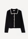 Cardigan Cody con scollo polo NERO BLACK Donna immagine n. 5