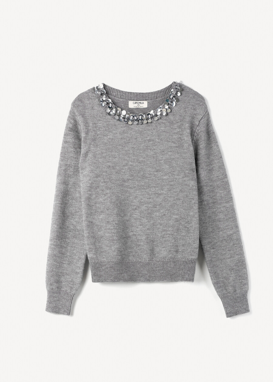 Marlie sweater with sequins GRIGIO CENERE Woman , image number 4