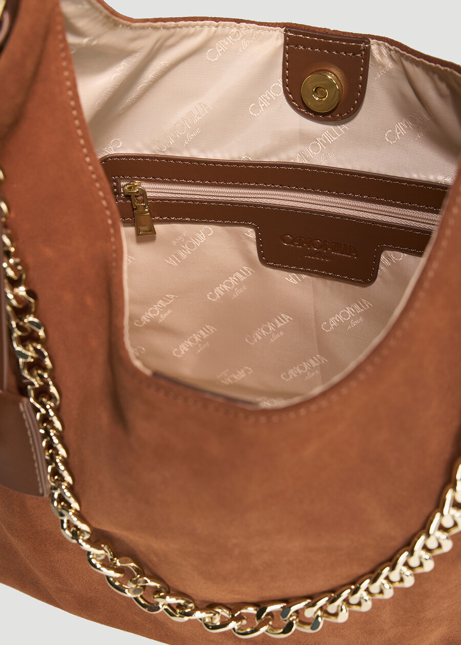 Sacca Biby camoscio e pelle MARRONE Donna , immagine n. 4