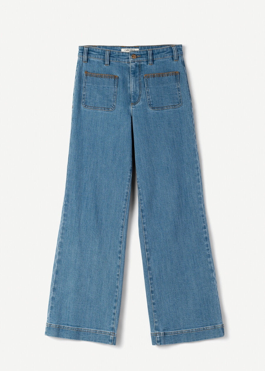 Pantalone Dandy in denim di cotone DENIM LIGHT DENIM Donna , immagine n. 6