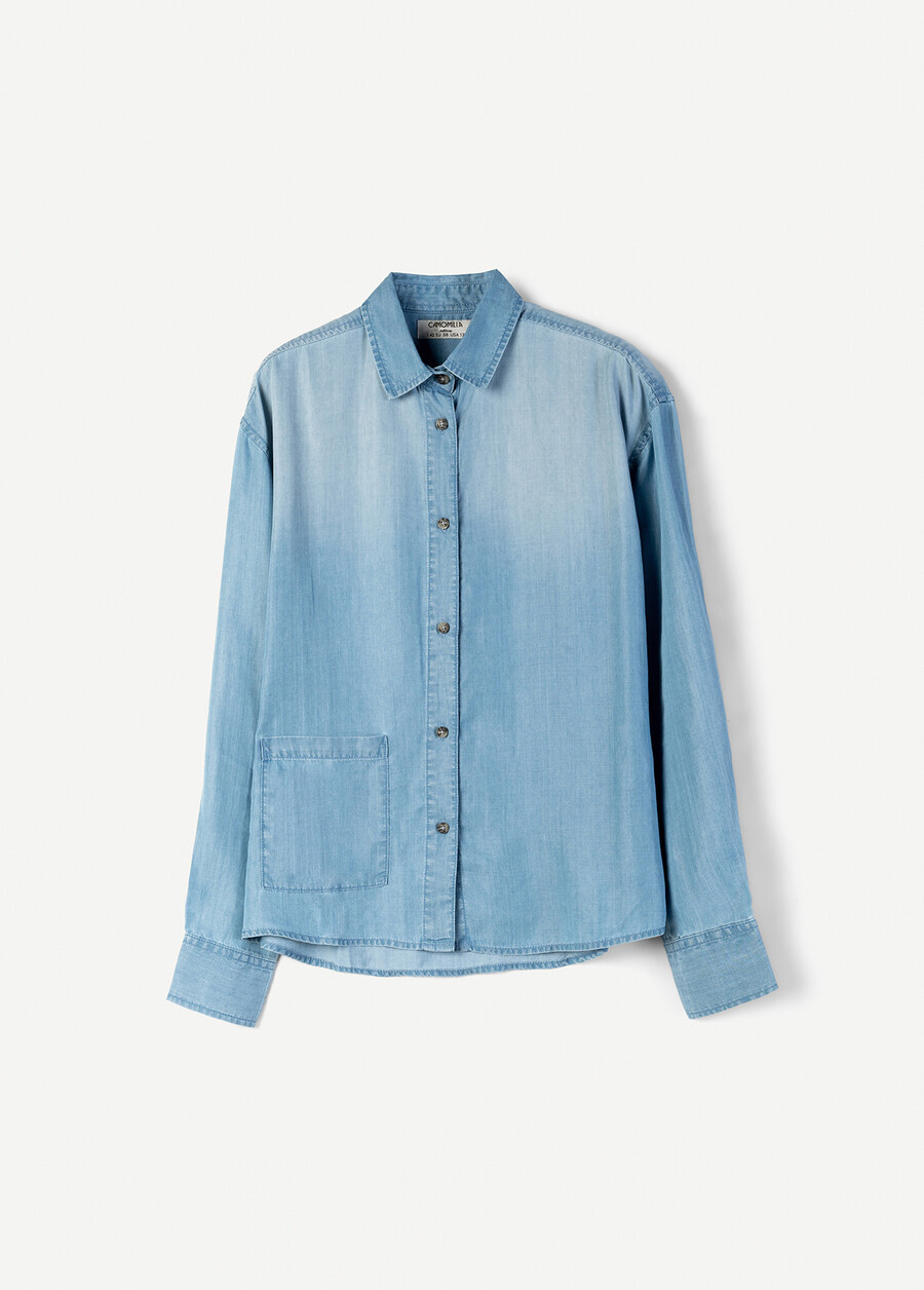 Camicetta Car 100% lyocell DENIM LIGHT DENIM Donna , immagine n. 5