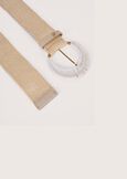Curzia elastic raffia belt BEIGE NAVAJONERO Woman image number 2
