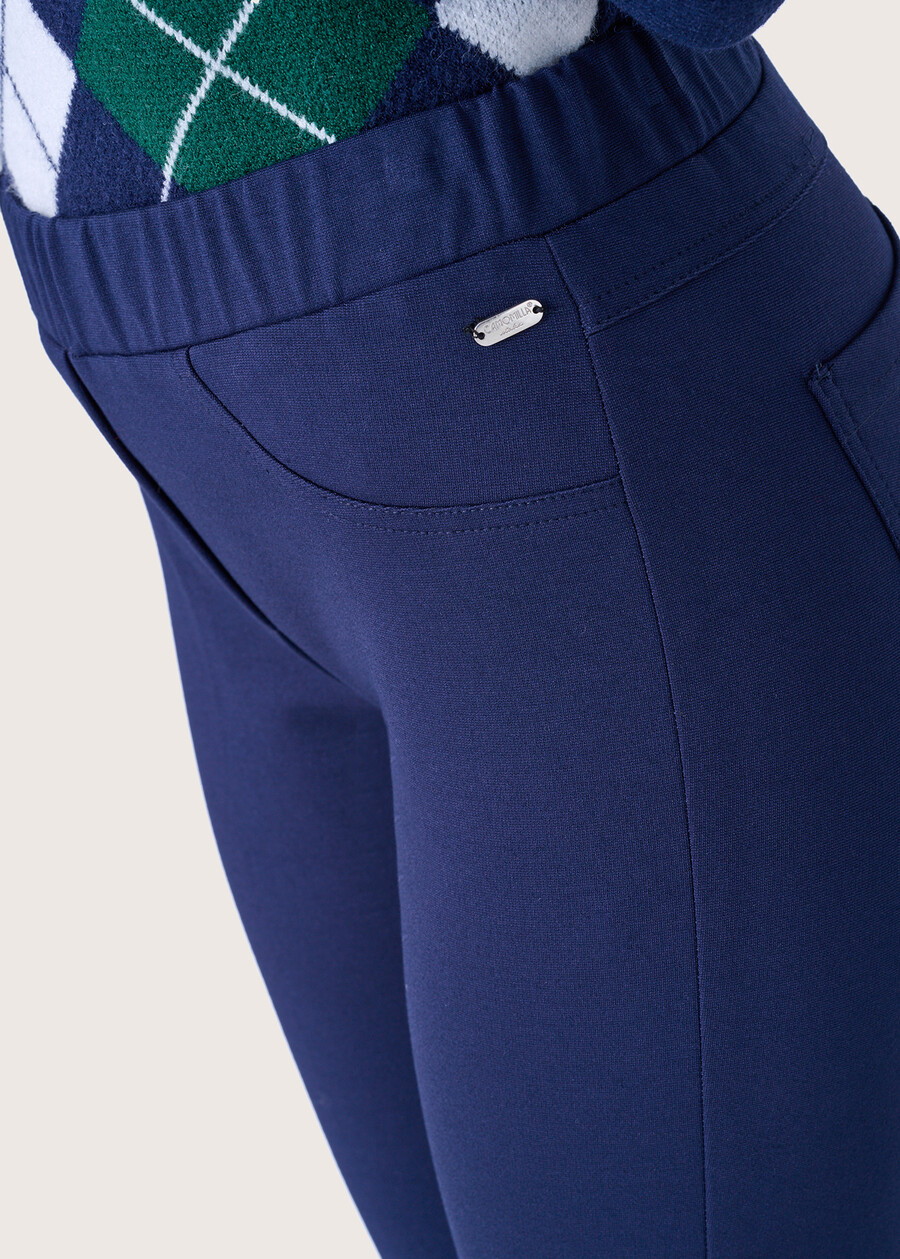 Kelly trousers in Milan stitch BLU INCHIOSTRONERO Woman , image number 3