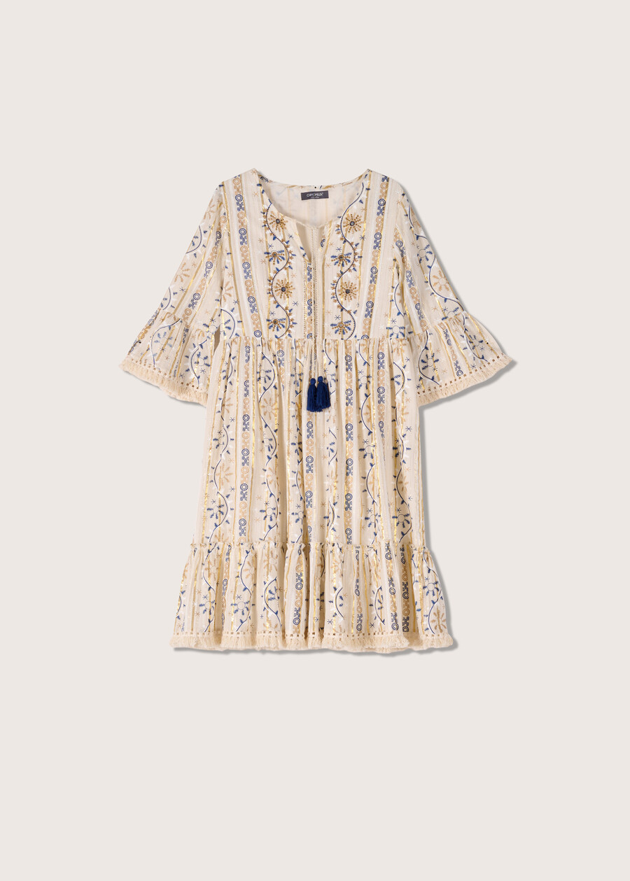 Azur 100% cotton dress BEIGE NAVAJO Woman , image number 4