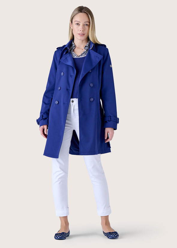 Teo double-breasted trench coat BLU MEDIUM BLUE Woman null