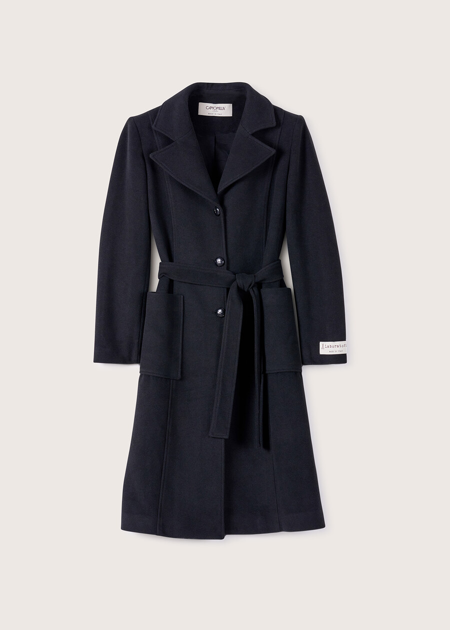 Cappotto Camillo in panno NERO BLACKBEIGE GREIGE Donna , immagine n. 7