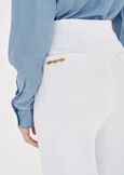 Dannie cotton denim trousers BIANCO WHITEDENIM DARK DENIM Woman image number 4