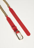 Cintura Chains in ecopelle e catena ROSSO Donna immagine n. 3