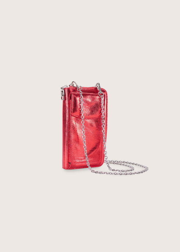 Pioppo wallet with shoulder strap ROSSO CARPET Woman null