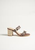 Sandalo Sacula in ecopelle animalier NERO BLACK Donna immagine n. 4
