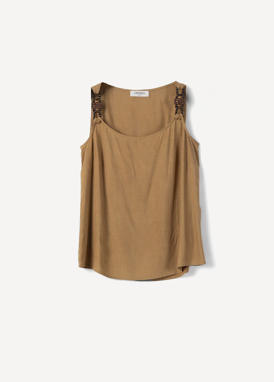 Top Thai Con Dettaglio In Legno BEIGE DUNE Donna , immagine n. 5