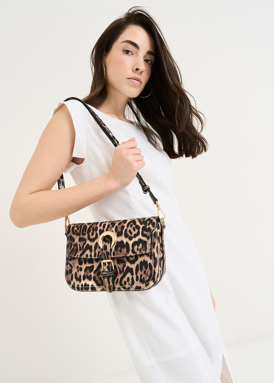 Baxy-A animalier crossbody bag NERO BLACK Woman , image number 1