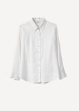 Camicia Clizia lunga in lino BIANCO WHITEBLU AVION Donna immagine n. 5