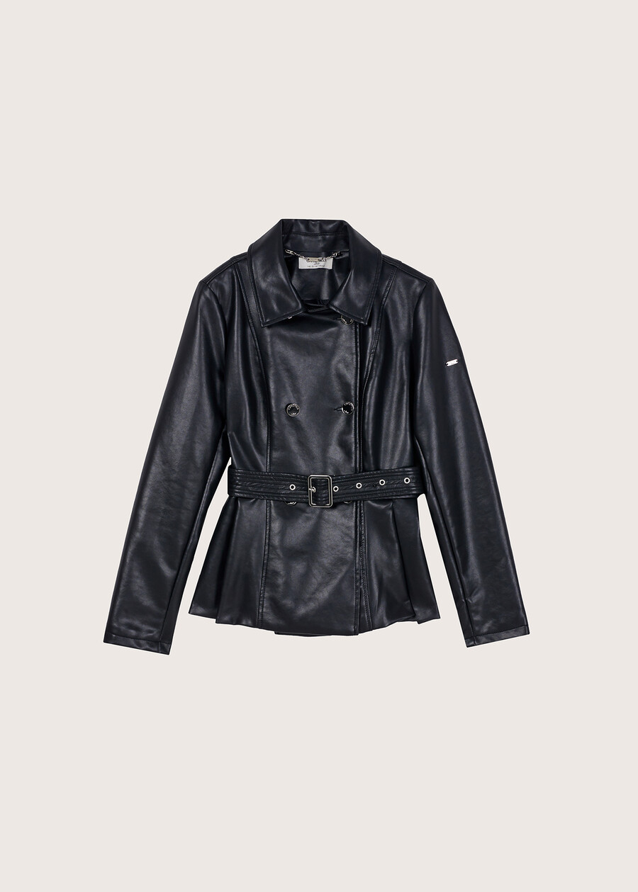 Giubbotto Galles in ecopelle NERO BLACK Donna , immagine n. 4