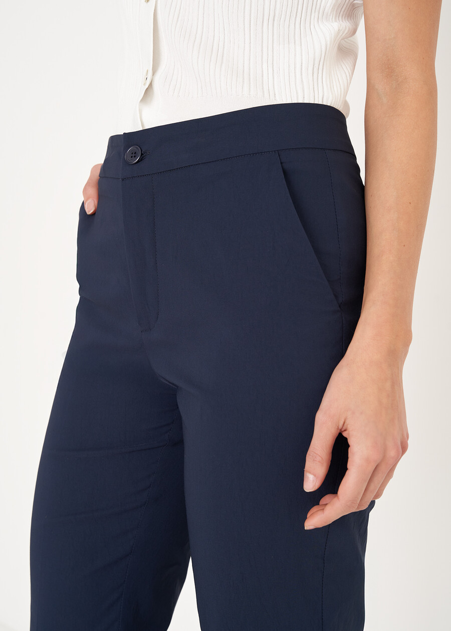 Alice bengaline trousers BLUBIANCO WHITEMARRONENERO BLACK Woman , image number 3
