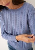 Maglia Mabel a girocollo ROSSO BORDEAUXCELESTE POLVERE Donna immagine n. 3