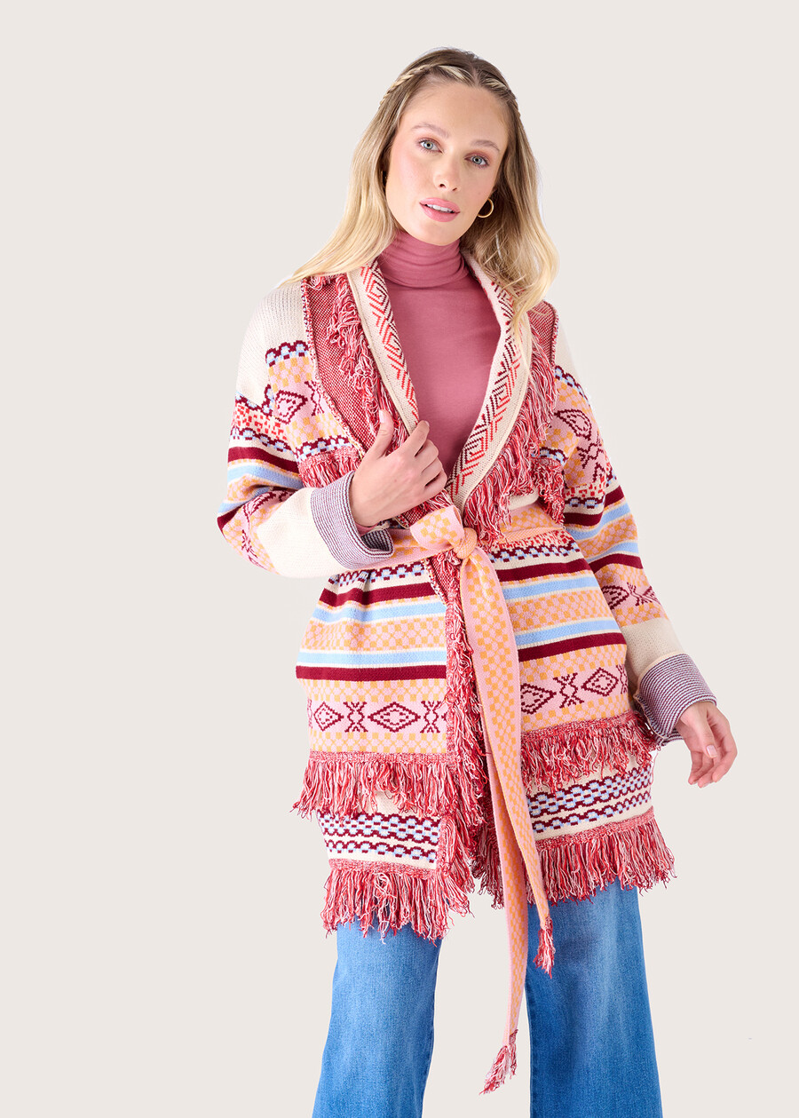 Cardigan Cipro in maglia MARRONE RUGGINE Donna , immagine n. 2