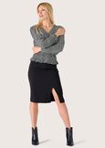 Gretel skirt with slit NERO BLACK Woman image number 1