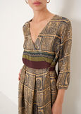 Artur ethnic print wrap dress BLU MIDNIGHTVIOLA VINACCIA Woman image number 2