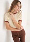 Six knitted t-shirt BEIGE AVENANERO BLACK Woman image number 1
