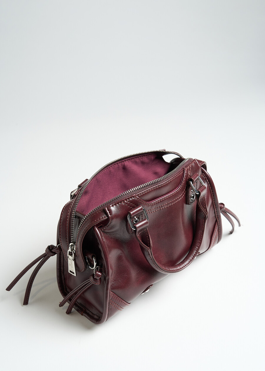 Baku faux leather bowling bag ROSSO BORDEAUX Woman , image number 5