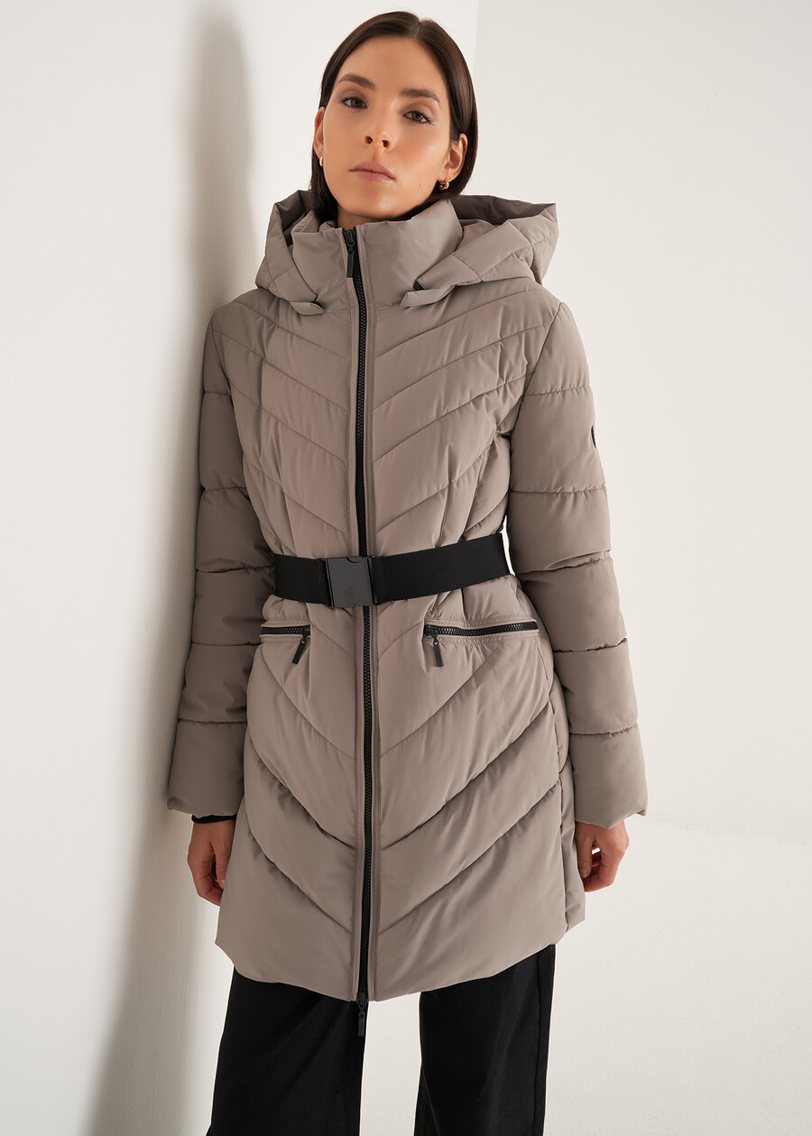 Piky padded jacket with belt BLU MIDNIGHTOYSBL Woman , image number 1