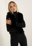 Cardigan Colett con ecopelliccia NERO BLACKGOLD Donna immagine n. 2