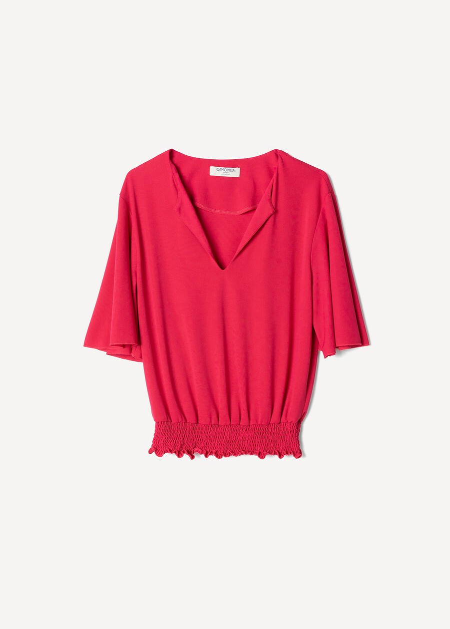 Blusa Celina in jersey VERDE GARDENROSA FUCSIA Donna , immagine n. 4