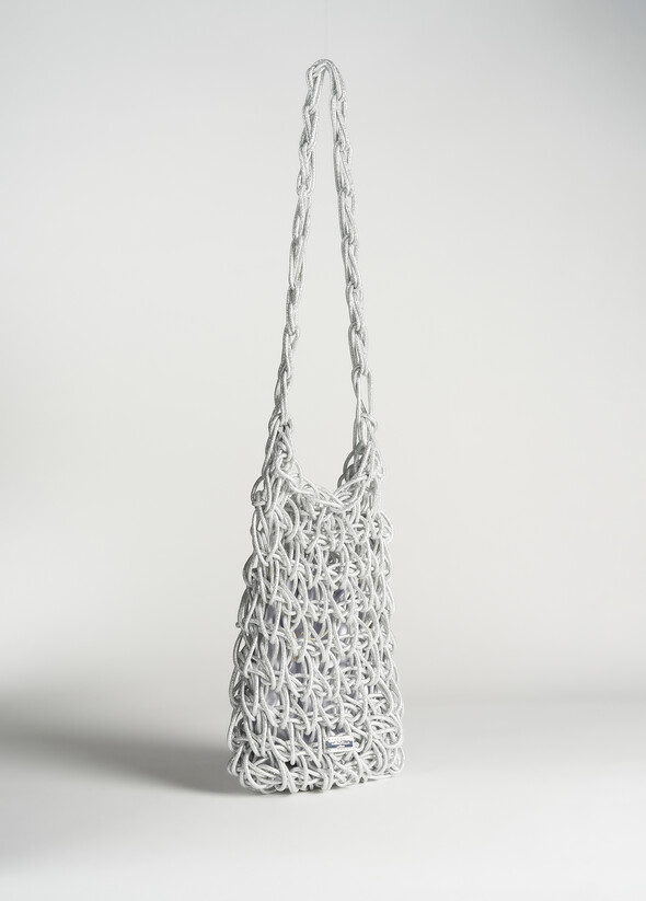 Borsa a sacca Bula in filo lurex GRIGIO SILVER  Donna null